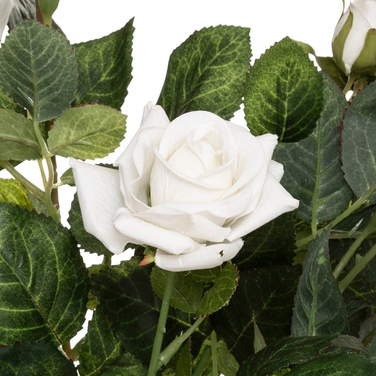 Rosier Artificiel Pot Ciment H43cm Blanc - Atmosphera Créateur d'intérieur - 3