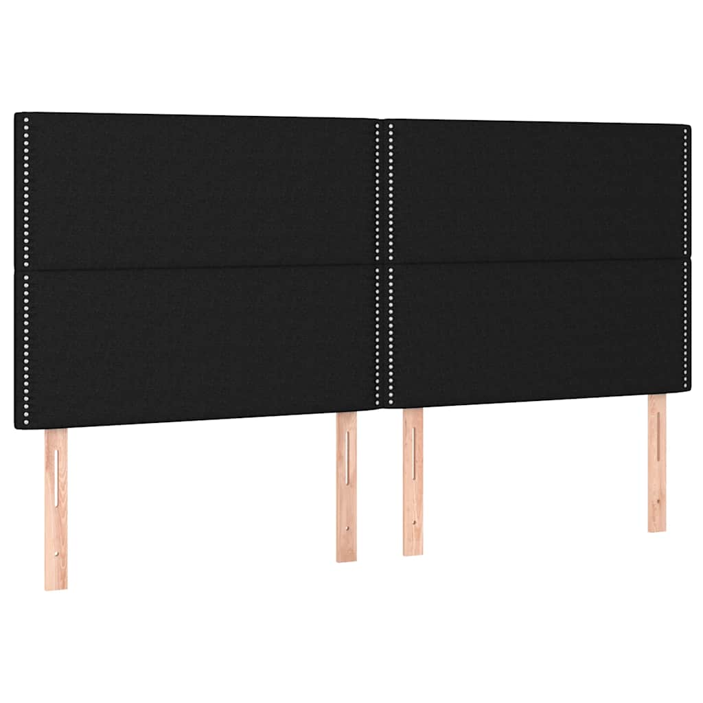Cadre de lit sans matelas, tissu noir, pour la chambre, 180 × 200 cm - 9