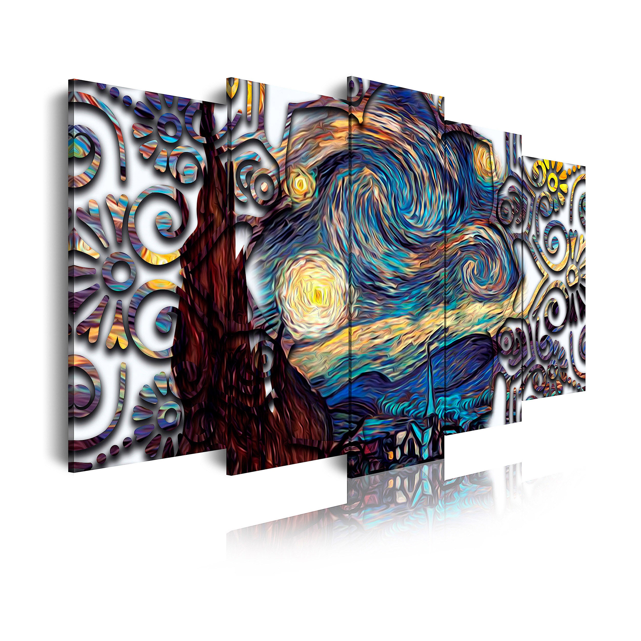 Impression Sur Toile Van Gogh – Amande En Fleurs, 3 Panneaux 40x60cm, Art Mural