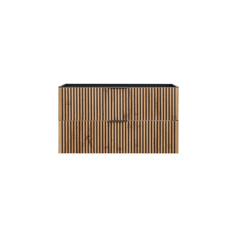 Szafka pod umywalkę nablatową XILO BLACK WOTAN 82 100cm czarna/dąb
