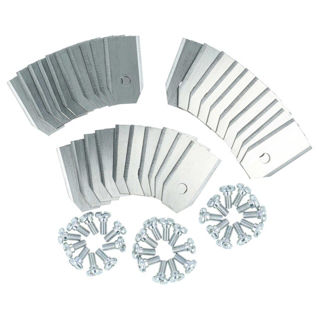 vhbw 30x Lames compatible avec Sunseeker Elite X3 RTK, Elite X3 Plus RTK, Elite X5 RTK tondeuse - Lames de rechange, argenté, acier