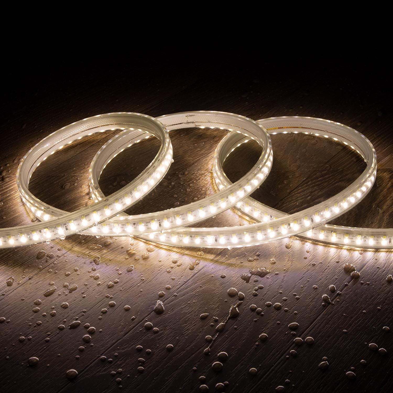 Led Ip67 Ledkia Tira LED CCT 220V AC 220 LED/m IP67 Ancho 15mm Corte cada 100 cm ...