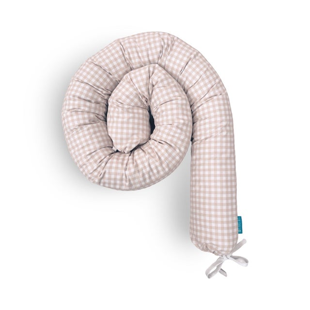 Tour de lit Vichy 180cm Beige