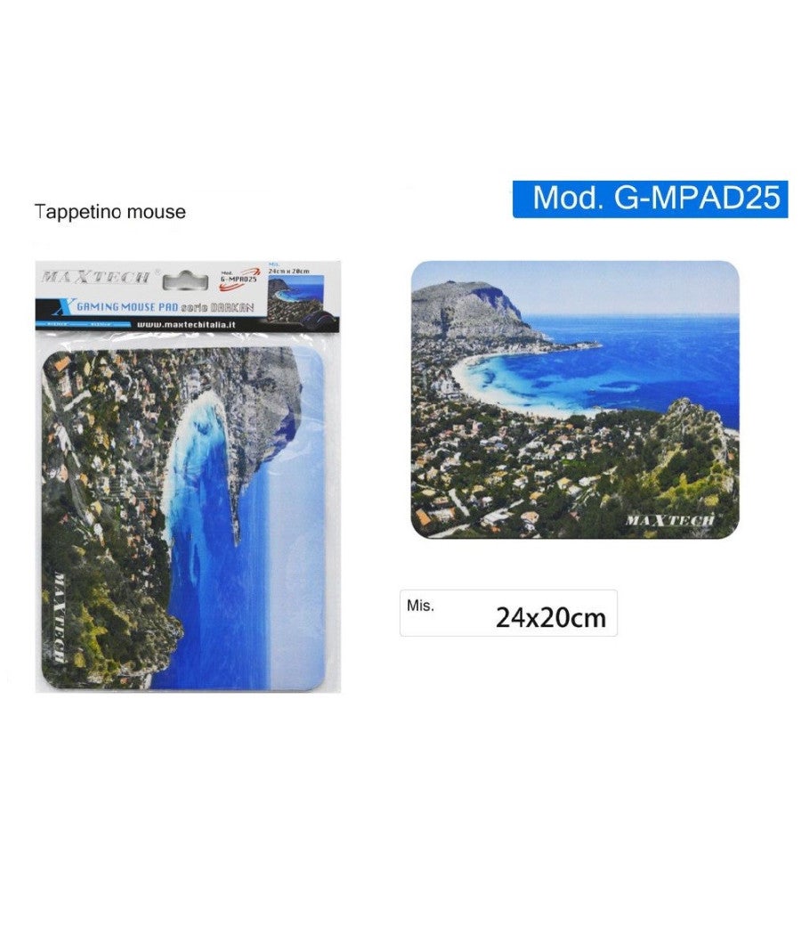 Trade Shop - Tappetino Per Mouse Pad Gaming Tappeto Poggiapolso Paesaggio Costiero G-mpad25 - - 2