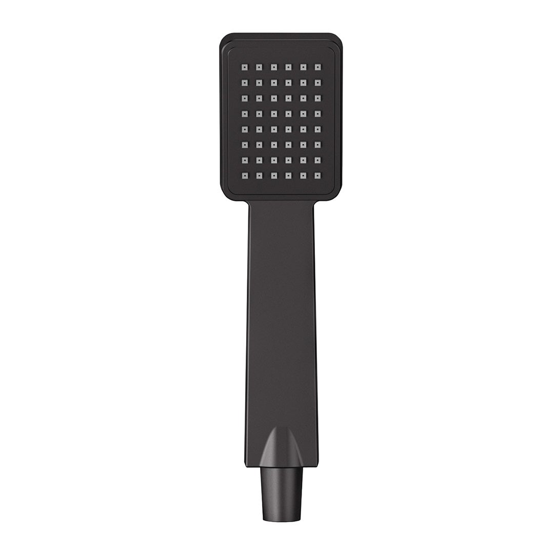 Valaz Barra de ducha monomando cuadrada ajustable hasta 120CM negro mate serie Segura - 25cm - 6