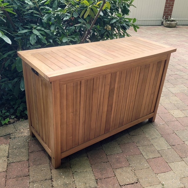 Cassapanca da giardino in teak massiccio Aoba