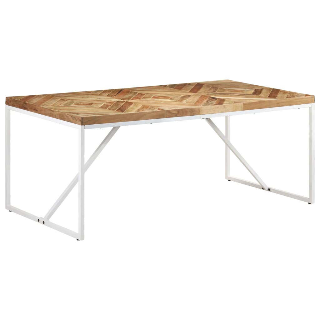 Stół do jadalni vidaXL z litego drewna akacjowego i mango 180x90x76 cm industrialny