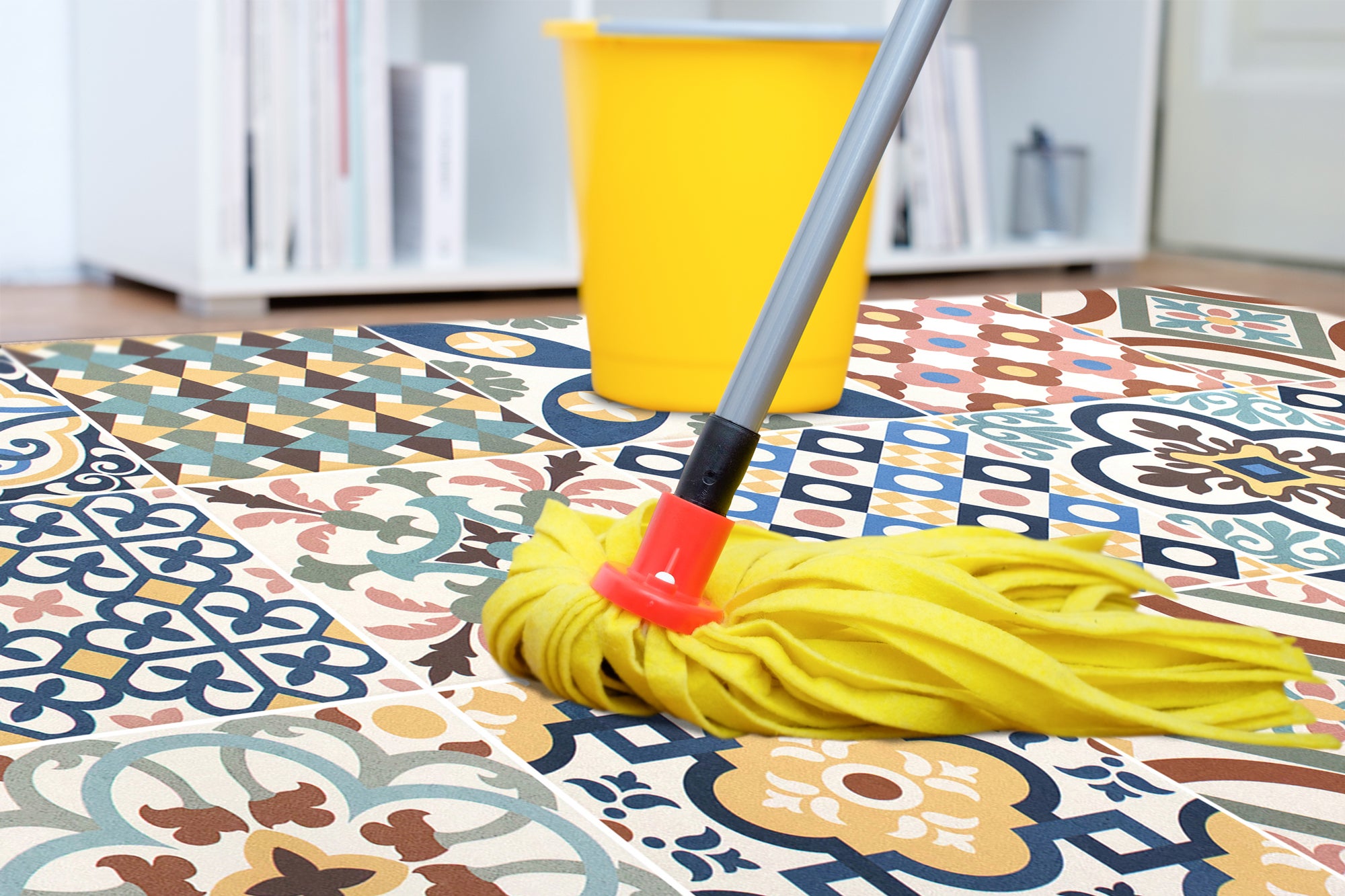 Tappeto antiscivolo in vinile puig i Cadafalch 120x150 cm - PVC stampato, lavabile, ignifugo, per il salotto o la cucina, stile idraulico - 5