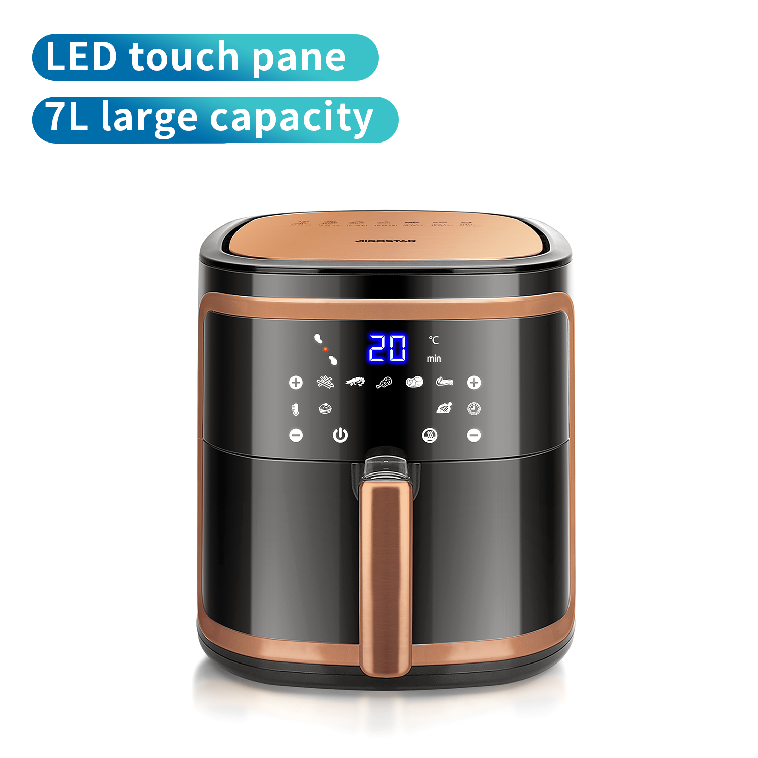 Aigostar  Freidora Ava 7L Casi Sin Aceite 283735 Carne , Leroy Merlin