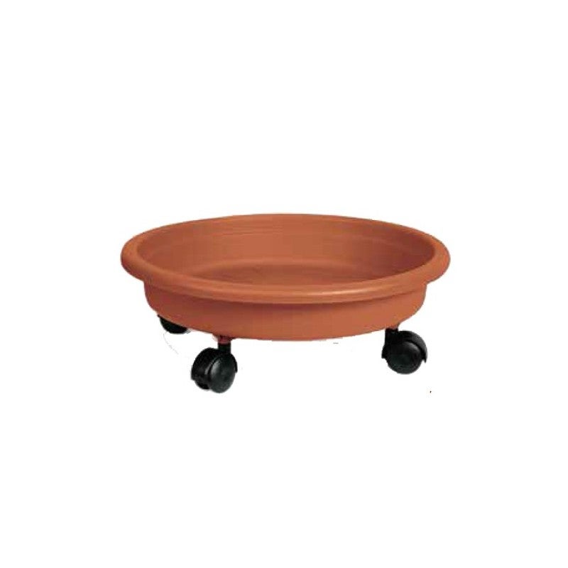 Piattaforma mobile per pentole Prosperplast in plastica quadrata con 4