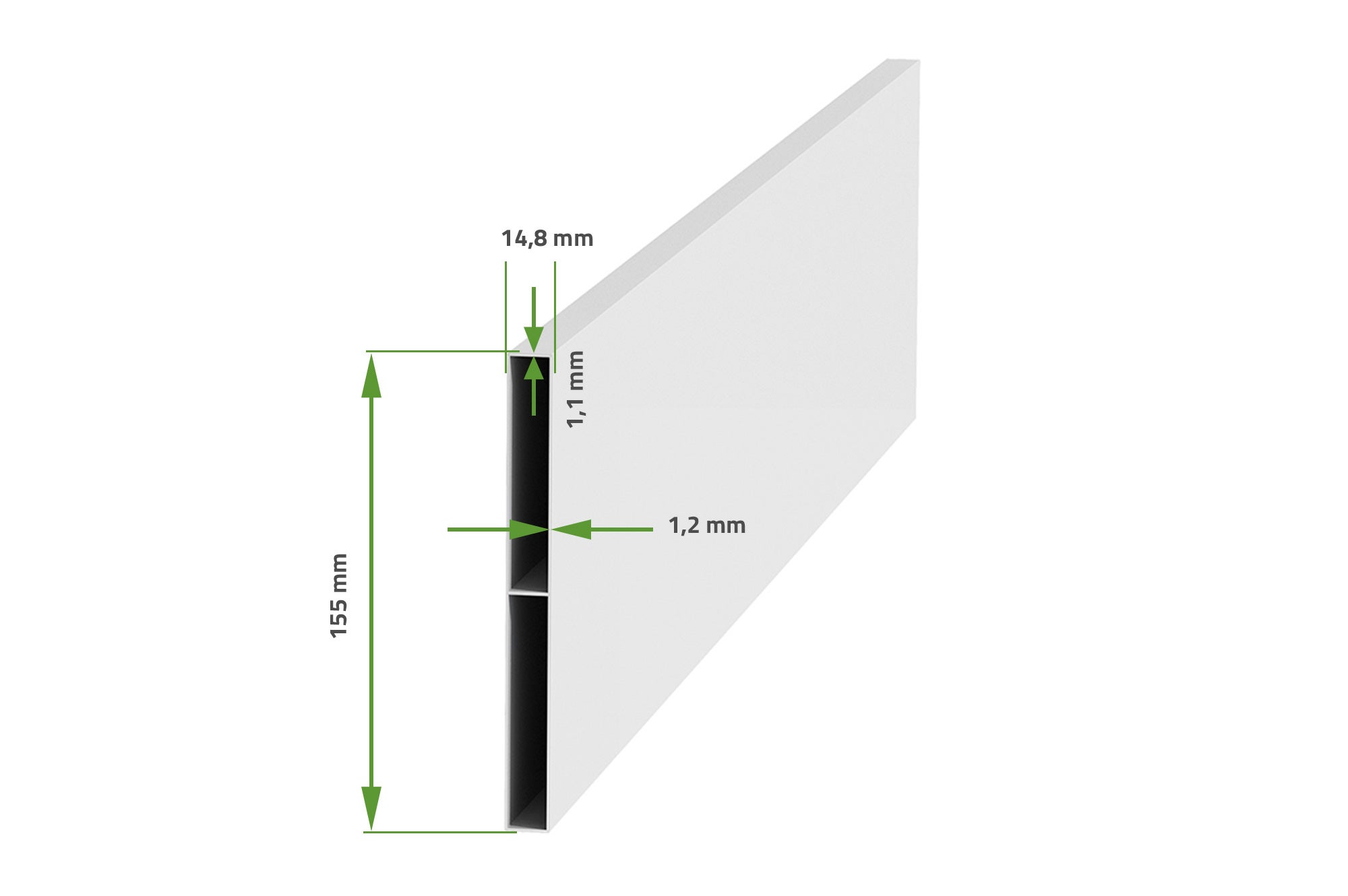 Portillon 1m VOGEL H.120cm aluminium blanc - 7