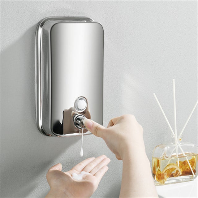 Pompe à Savon Acier Inoxydable 22-24 Mm Filetage 24/410 – Finition Brossée – Résistante Rouille Pour Bouteille Distributeur