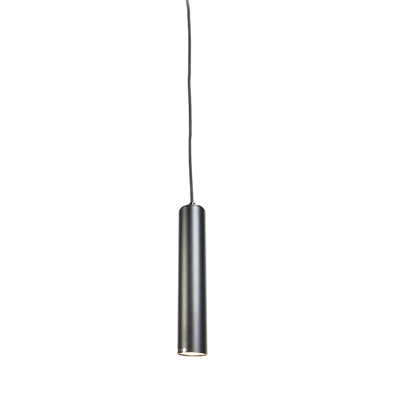 Qazqa nowoczesny lampa wisząca - Tuba - czarny, max. 50w, kompatybilny z żarówką LED, gu10, 5.5cm oświetlenie wewnętrzne