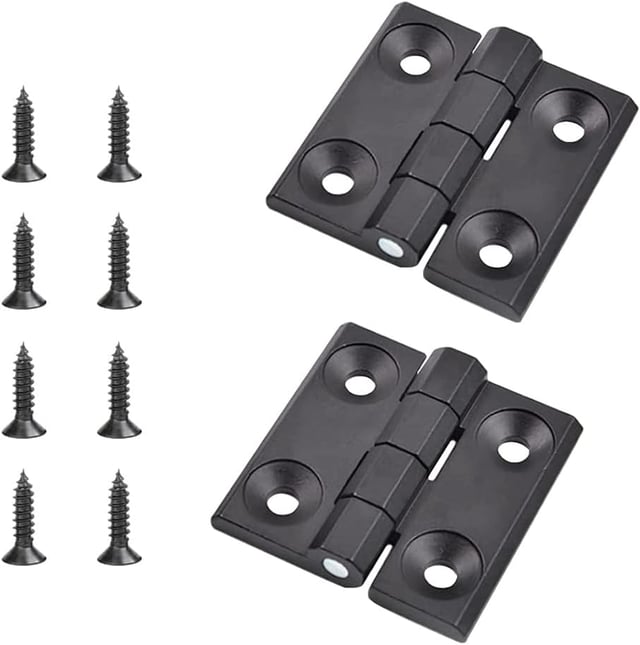 Bisagra de puerta, bisagras de puerta, orificios de bisagra plegables planas, para puerta de armario de aleación de zinc con tornillos para puerta