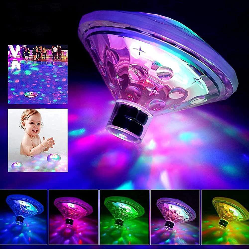 Pływająca lampka LED do kąpieli w kształcie diamentu do łazienki, dyskoteki, zabawki do kąpieli dla dzieci, 7 trybów, różne kolory, funkcja
