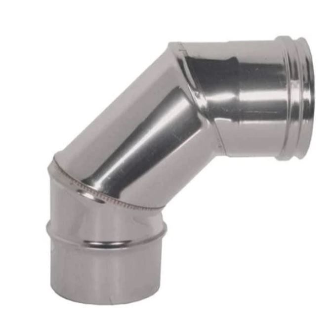 Kolanko 90° Pojedyncza ścianka ze stali nierdzewnej 316 - Ø 80 mm