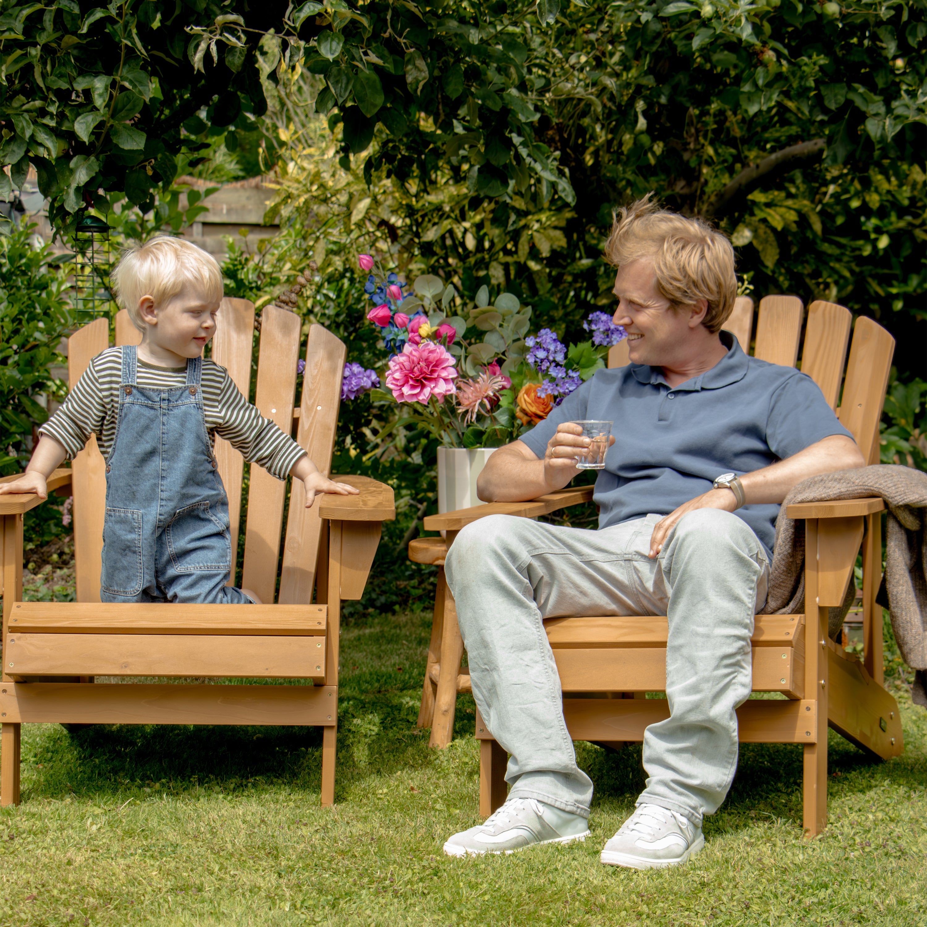 AXI Carmen Chaise Adirondack, Transat Bois, Beige Or | Chaise de Jardin 1 personne /Fauteuil Exterieur/Chaise Exterieur | Fauteuil Exterieur à dossier - 7