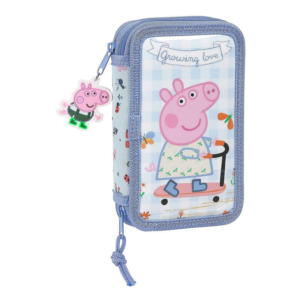 Peppa Pig Trousse à Crayons Multicolore Pour Enfants - Coffret Cadeau Fournitures Scolaires Rose Avec Accessoires