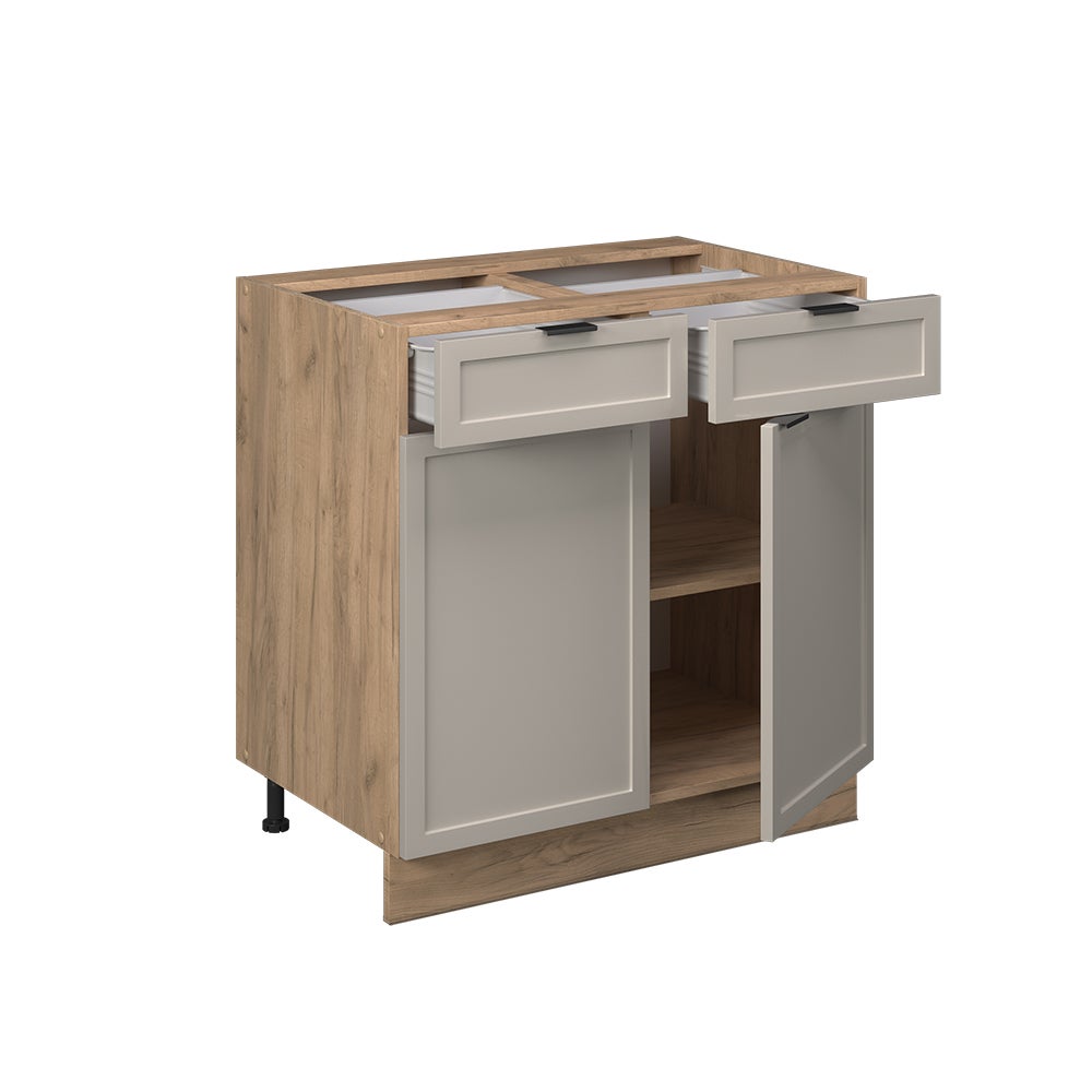 Vicco Meuble cuisine Fame-Line, GrisBeige, 80cm sans PT - 4