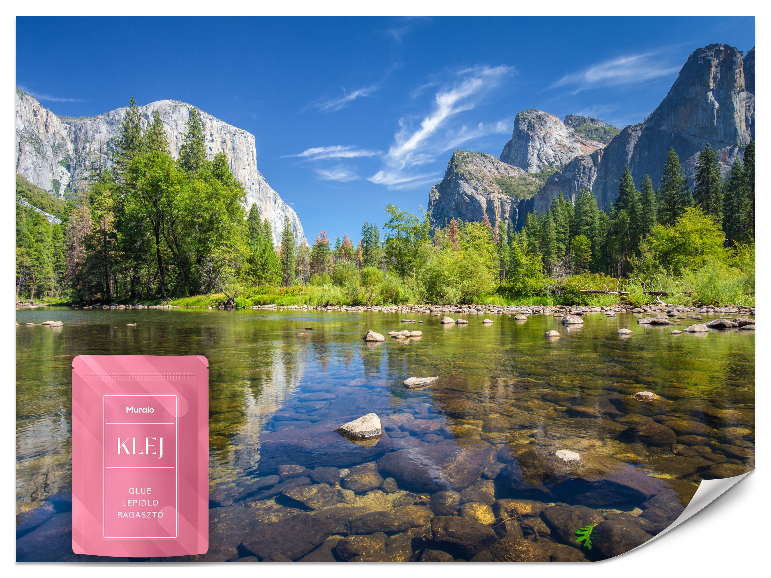 FOTOTAPETA DO SALONU SYPIALNI PEJZAŻ GÓRY PARK YOSEMITE NATURA 3D 250x175