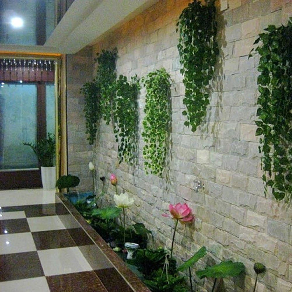 5 pièces de plantes suspendues artificielles, 90 cm de faux lierre suspendu feuilles vertes de Scindapsus pour la décoration - 5