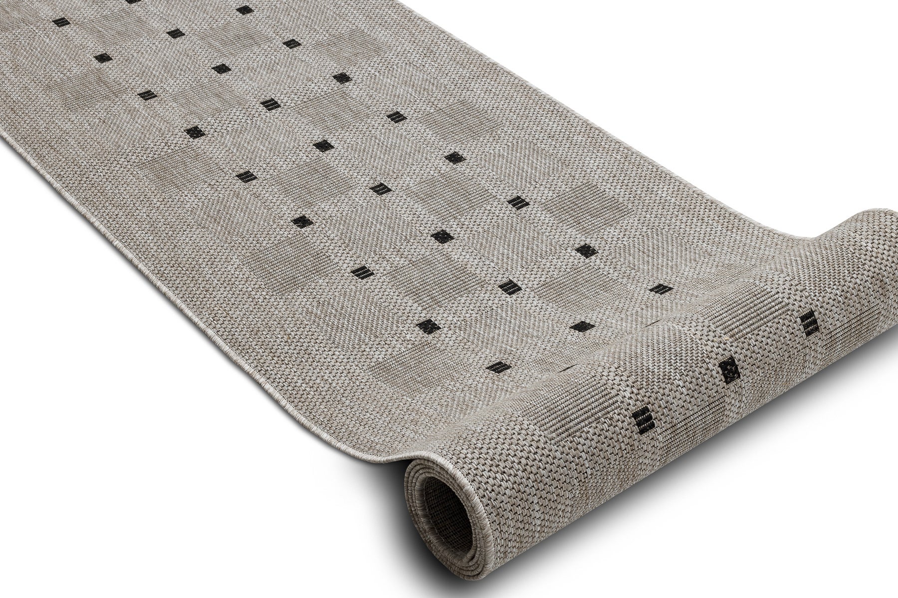 PASSATOIA SIZAL FLOORLUX disegno 20079 argento / nero 120 cm 120x380 cm - 2