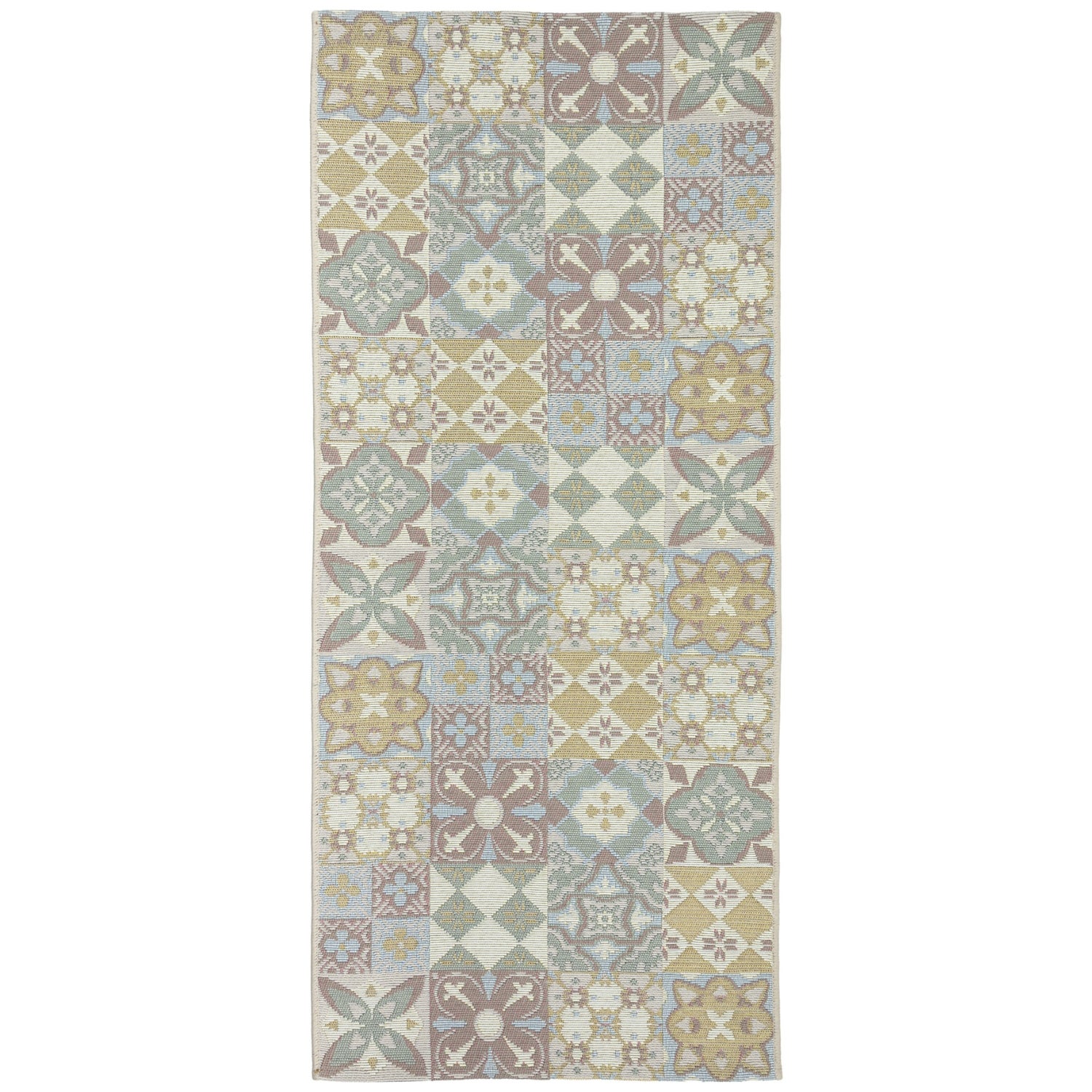 Dywan do kuchni, dywan do przedpokoju tkany na płasko SELENA 80x200 cm OEKO-TEX marokański beżowy