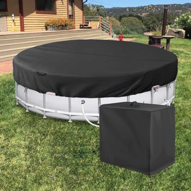 Bâche de Protection pour Pompe de Piscine,Housse de Pompe de Piscine 84x61x86cm,Cache Pompe Piscine Hors Sol,Anti-UV,pour Jardin ExtéRieure,Piscine - 4