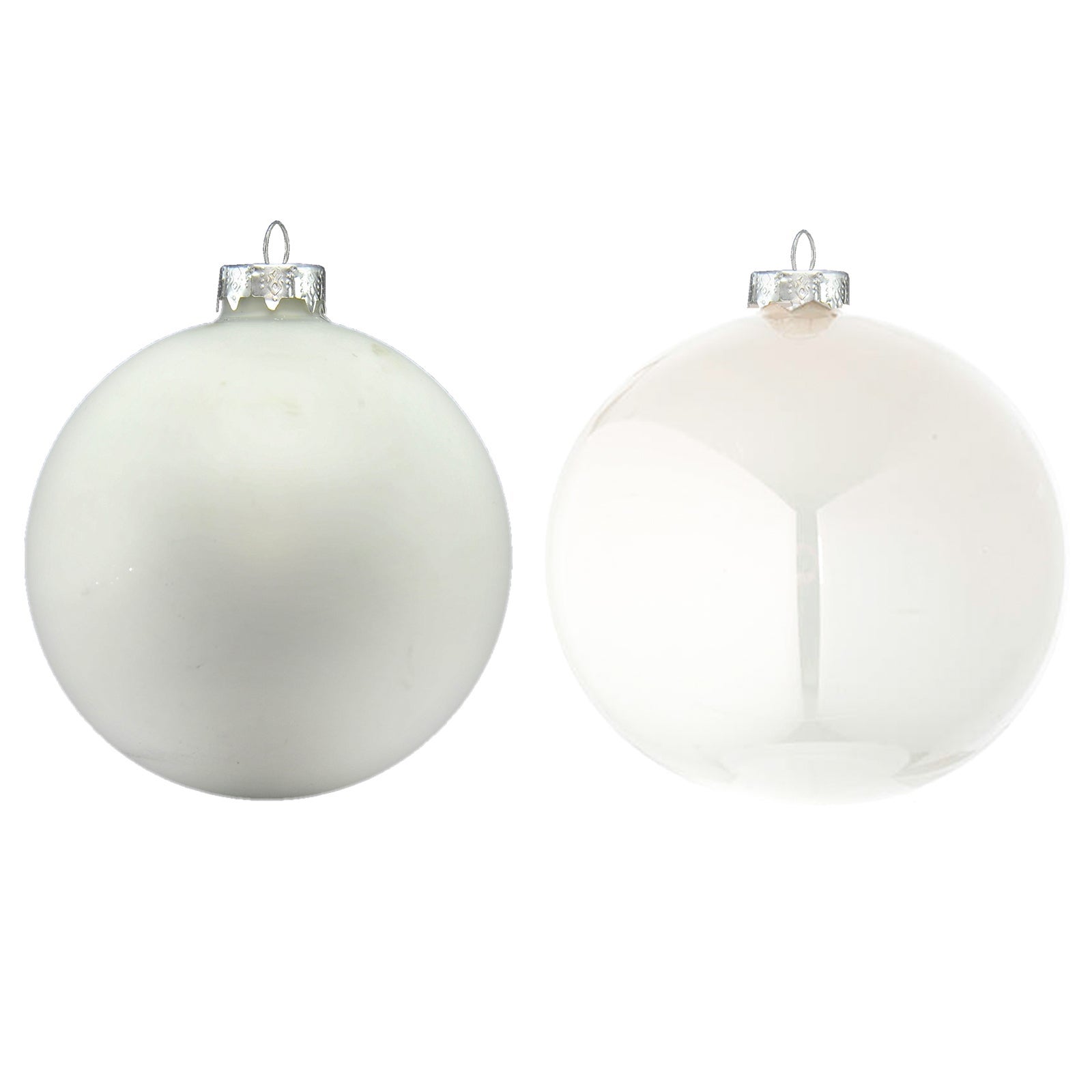 Kaemingk Palline di Natale in vetro soffiato, 8 cm, confezione da 6 pezzi, grandi palline per albero di Natale, decorazioni per albero di Natale, rosmarino opaco