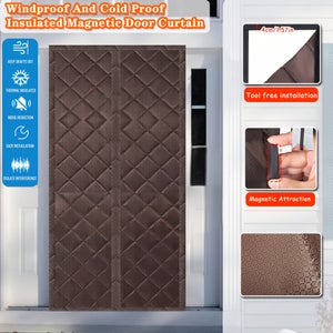 Tenda Magnetica Termica Trasparente - 210x200 Cm, PVC, Isolante, Per Porte Di Balcone E Soggiorno