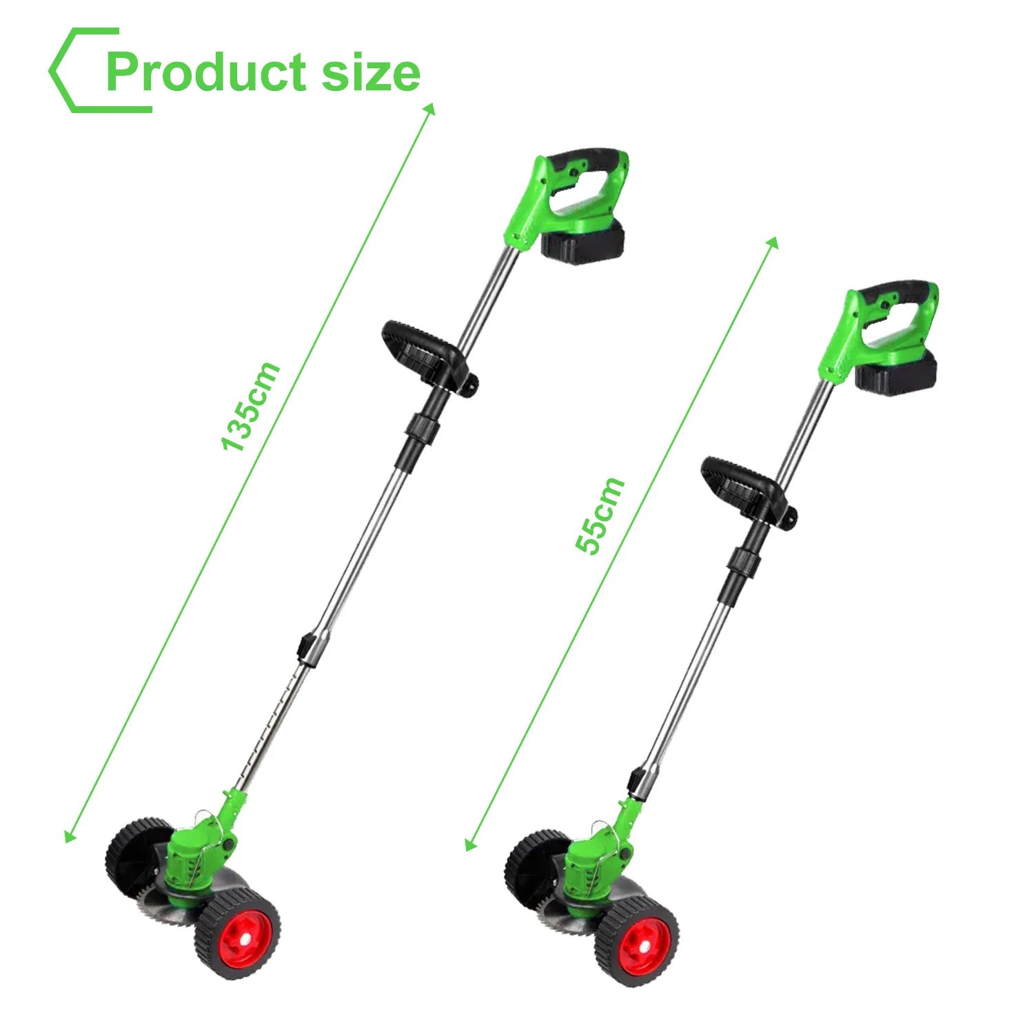 Tondeuse à gazon électrique sans fil 1500W, 12000 tr/min, pliable et réglable, Outils de taille de jardin avec 3 types de lames et 1 batterie - 5