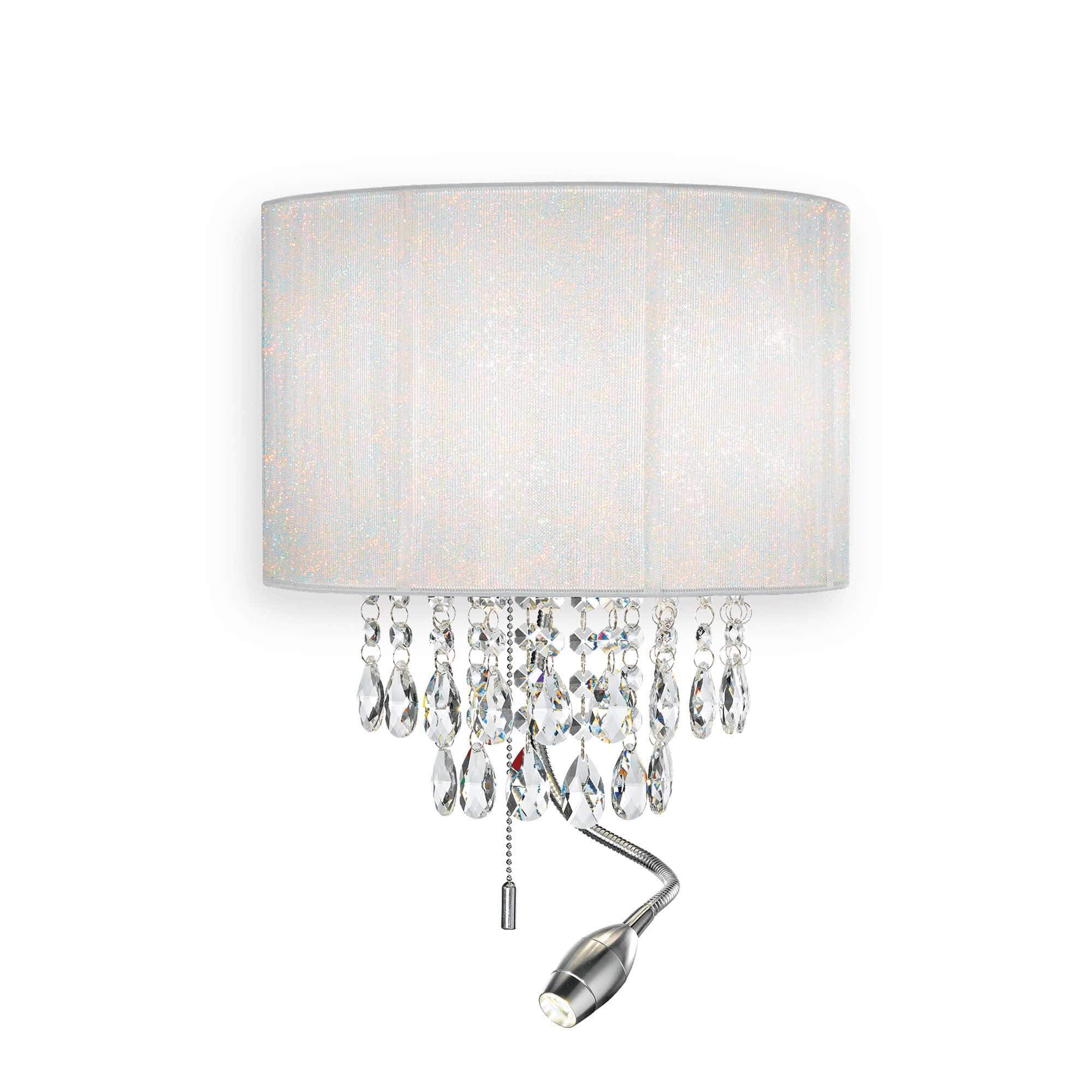Ideal Lux  Applique Murale Blanche En Cristal Opera 3 Ampoules , Leroy Merlin