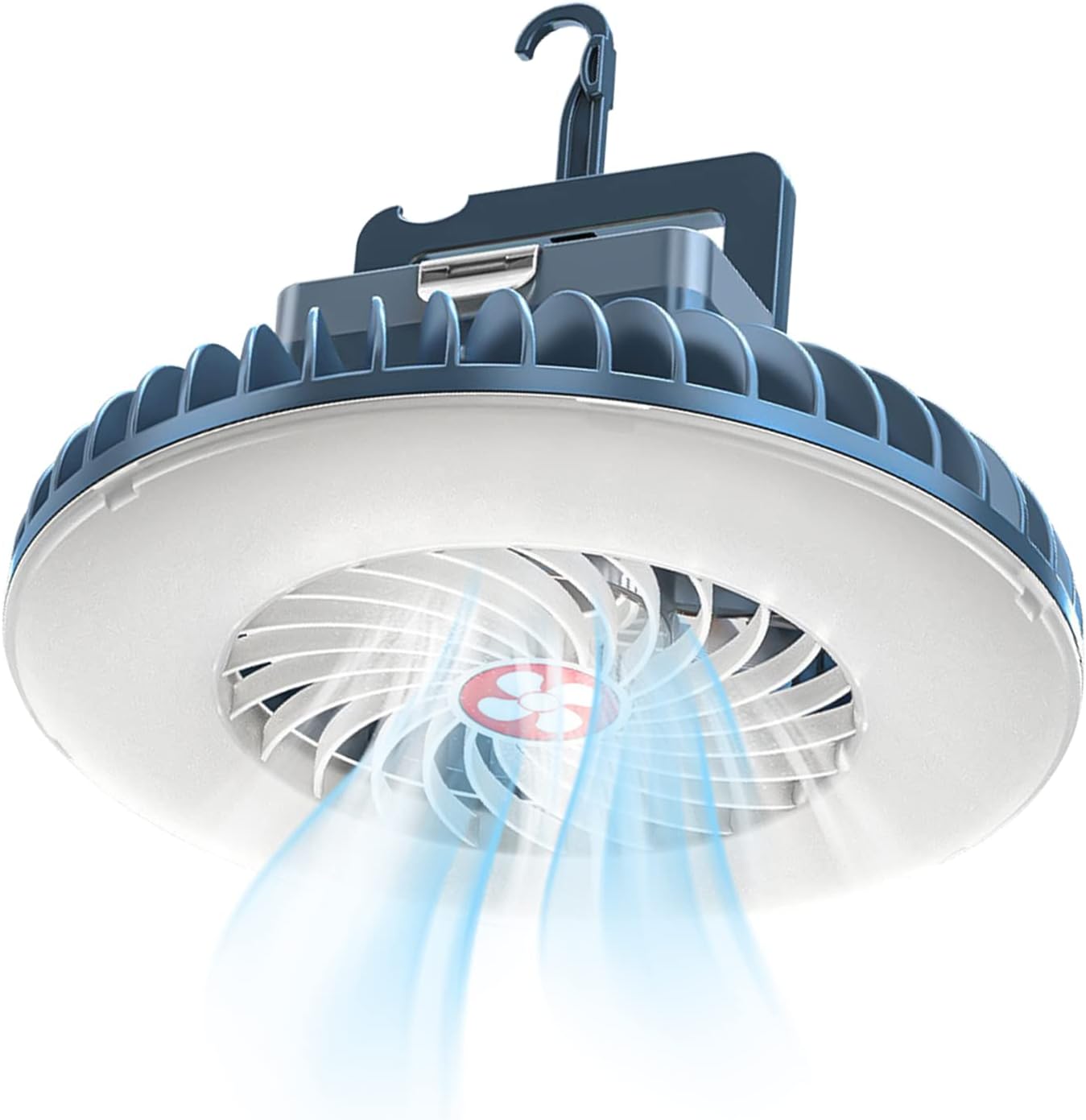 Latarka kempingowa LED z wentylatorem, ładowana przez USB, ze światłem, do namiotu i akcesoriów kempingowych.