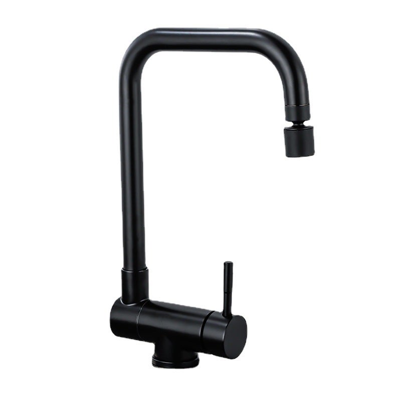 Czarny składany kran kuchenny z 2 opcjami strumienia, do montażu pod oknem, czarny, 29*22 cm