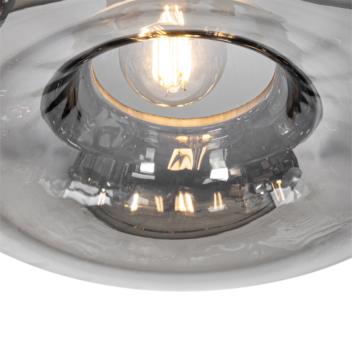 Plafoniera smart nera con vetro fumé incl. WiFi P45 - Ayesha - 3