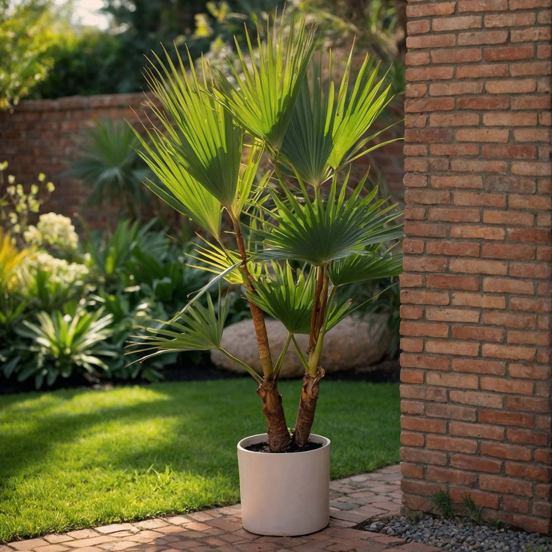 Mélange de palmiers d'extérieur - Set de 3 - Hauteur 50-70cm - ⌀15cm - 7