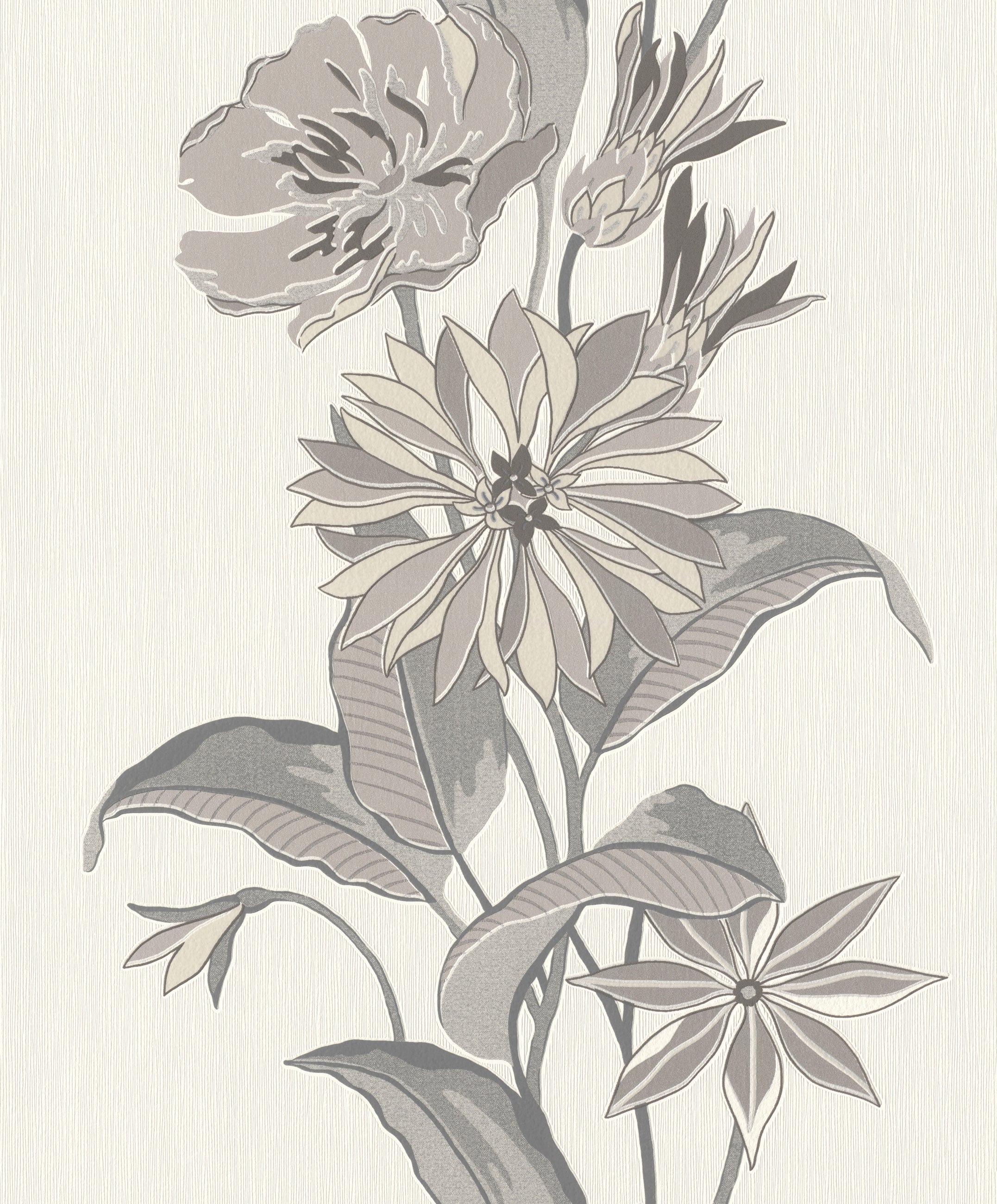 Rasch Papier Peint Intissé Feuilles Beige-gris Salisbury 553031 | Leroy Merlin