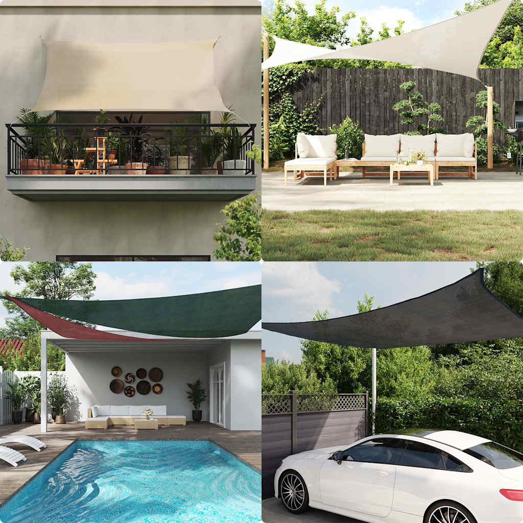 Toldo vela rectangular - Transpirable y permeable al agua - HDPE ...