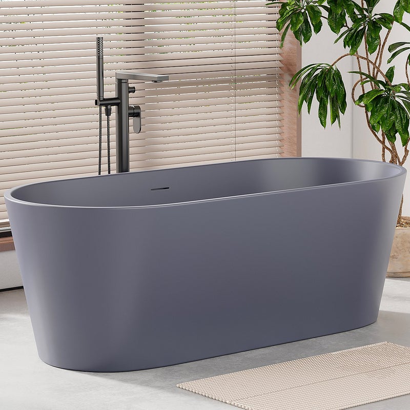 Wanna wolnostojąca owalna - 255 l - 159 x 74 x 56 cm - Niebieski mat - Akryl - LUZECA