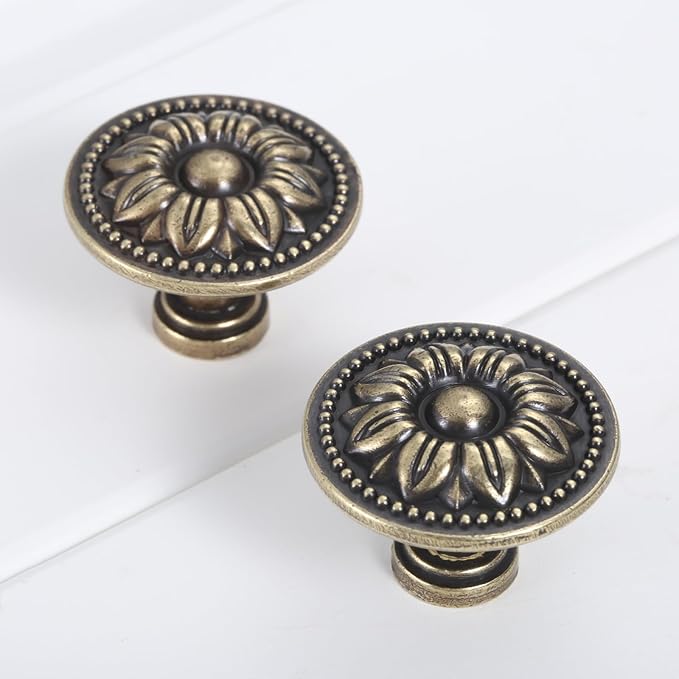 Sztuki zabytkowych gałek meblowych, okrągła gałka do szuflady w stylu retro o średnicy 30 mm, klamka ze śrubami do kuchni, łazienki, garderoby, komody
