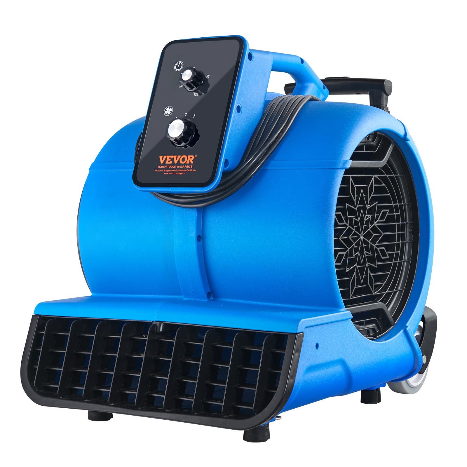 Souffleur De Sol VEVOR 1380 Tr/min - 28 M³/min - 3 Vitesses - Minuterie 3h - Pour Séchage Et Ventilation