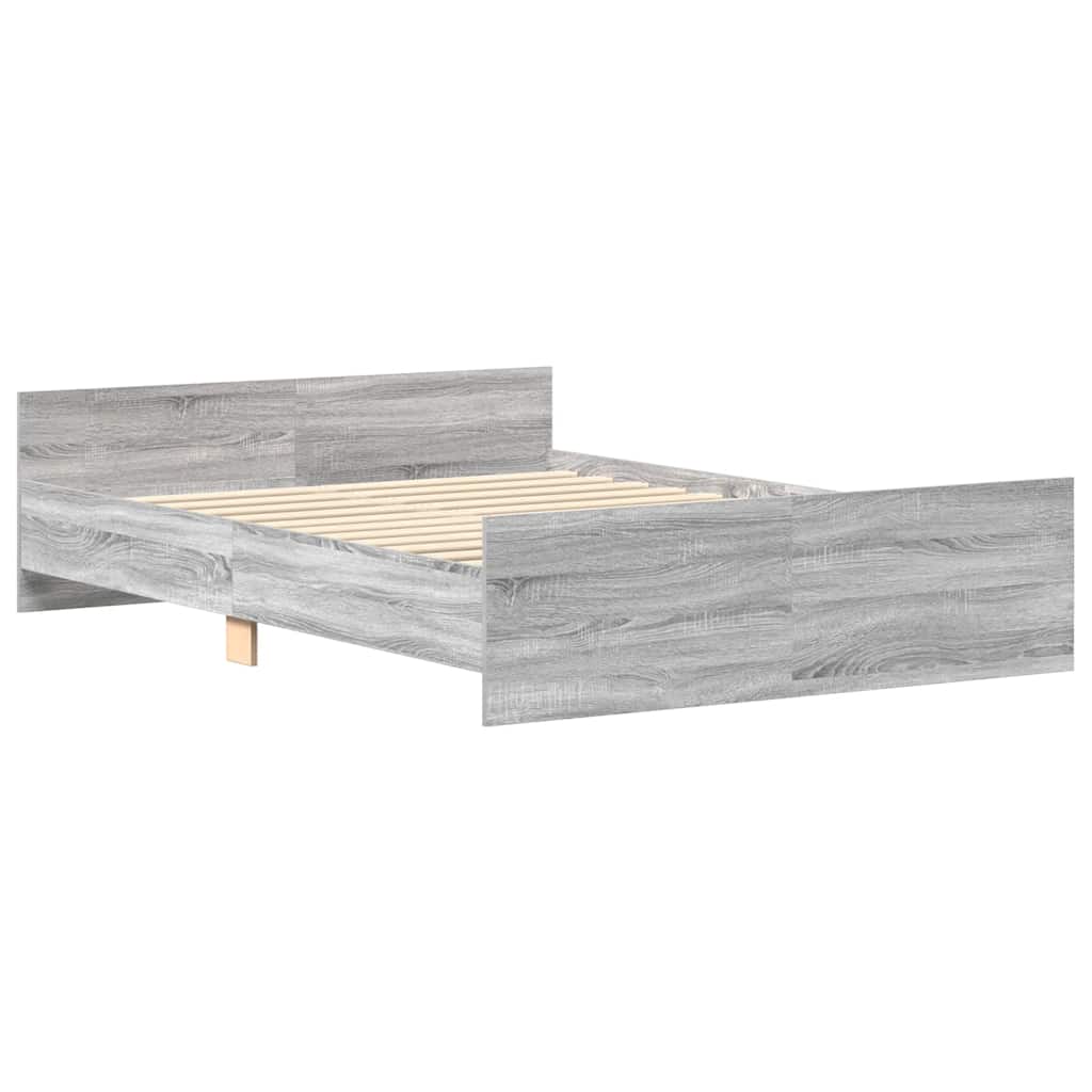 Cadre de lit sans matelas, gris, 140 × 200 cm - 4