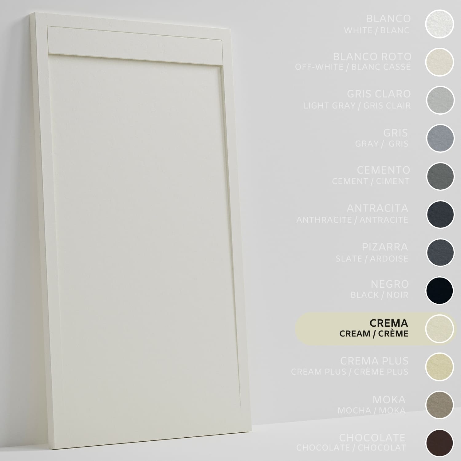 SOULHOME Brodzik prysznicowy– Żywica– Gel Coat– Gładka/Kamienna tekstura – Antypoślizgowy – kremowy- 190X70- Niski 3cm– Minimalistyczny