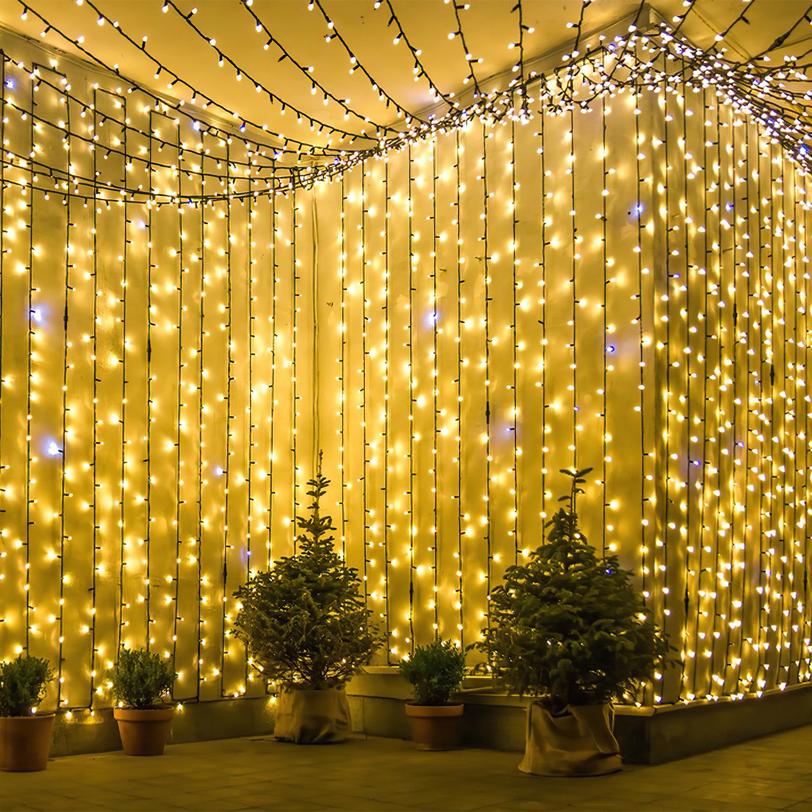 Guirlande Lumineuse LED 8 Modes 200LEDs 20M IP44 Extérieur Éclairage Jardin Intérieur Fête Noël Blanc Froid | Leroy Merlin