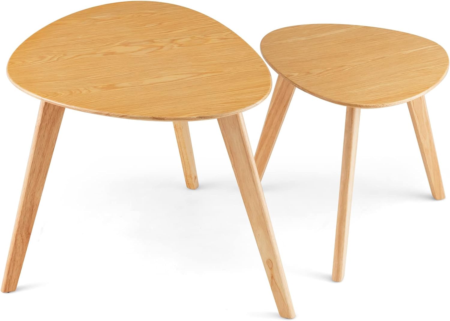 Table D'appoint En Forme De C En Bois Massif - Pour Canapé, Lit - Étagère De Rangement, Dimensions 35x25x62 Cm - 11