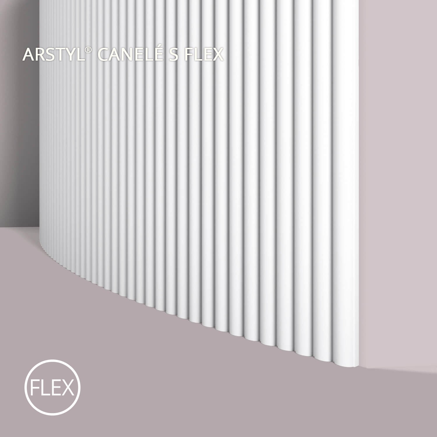 3d panneau mural NMC ARSTYL CANELÉ S FLEX Noel Marquet flexible Lambris mural Panneau acoustique Moulure flexible 2 m - 2