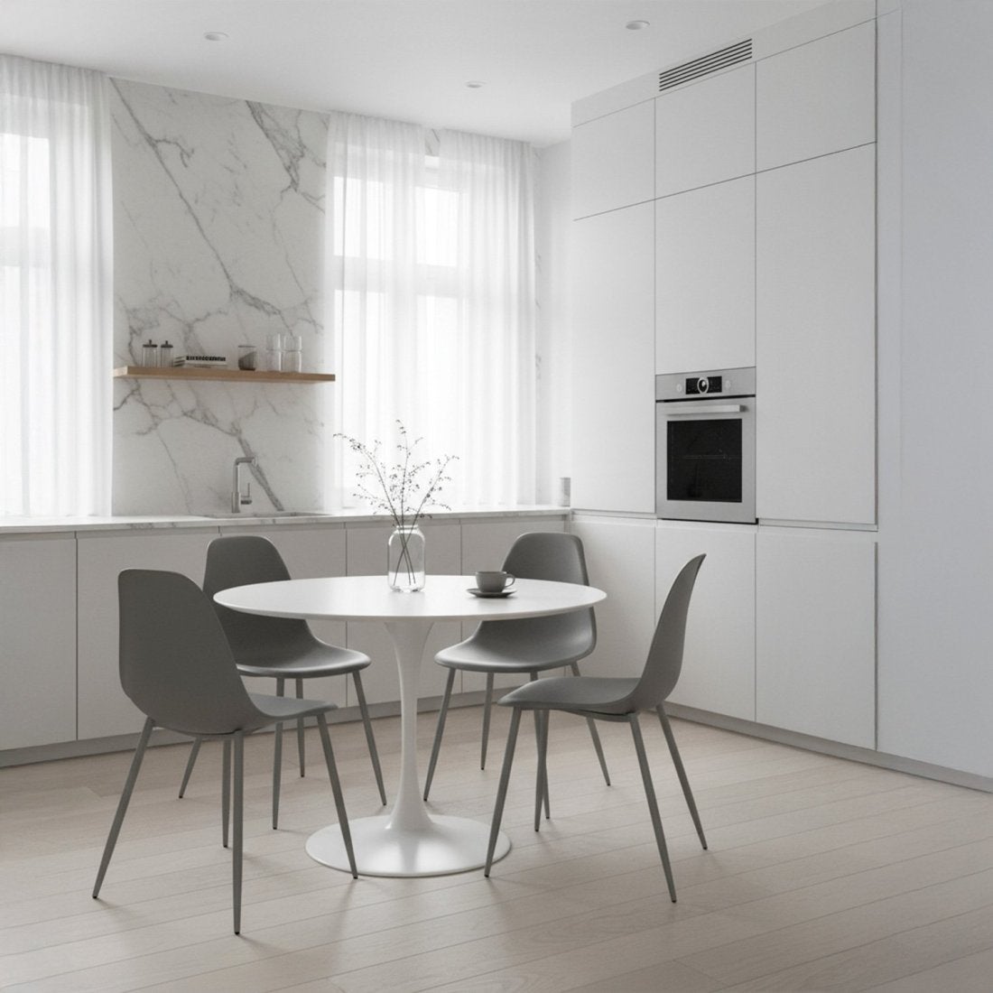 Sedia in polipropilene grigio Nina - 2