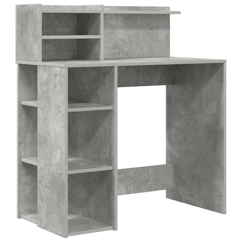 Bureau, panneau de bois, gris béton, 90 × 48 × 101,5 cm | Leroy Merlin