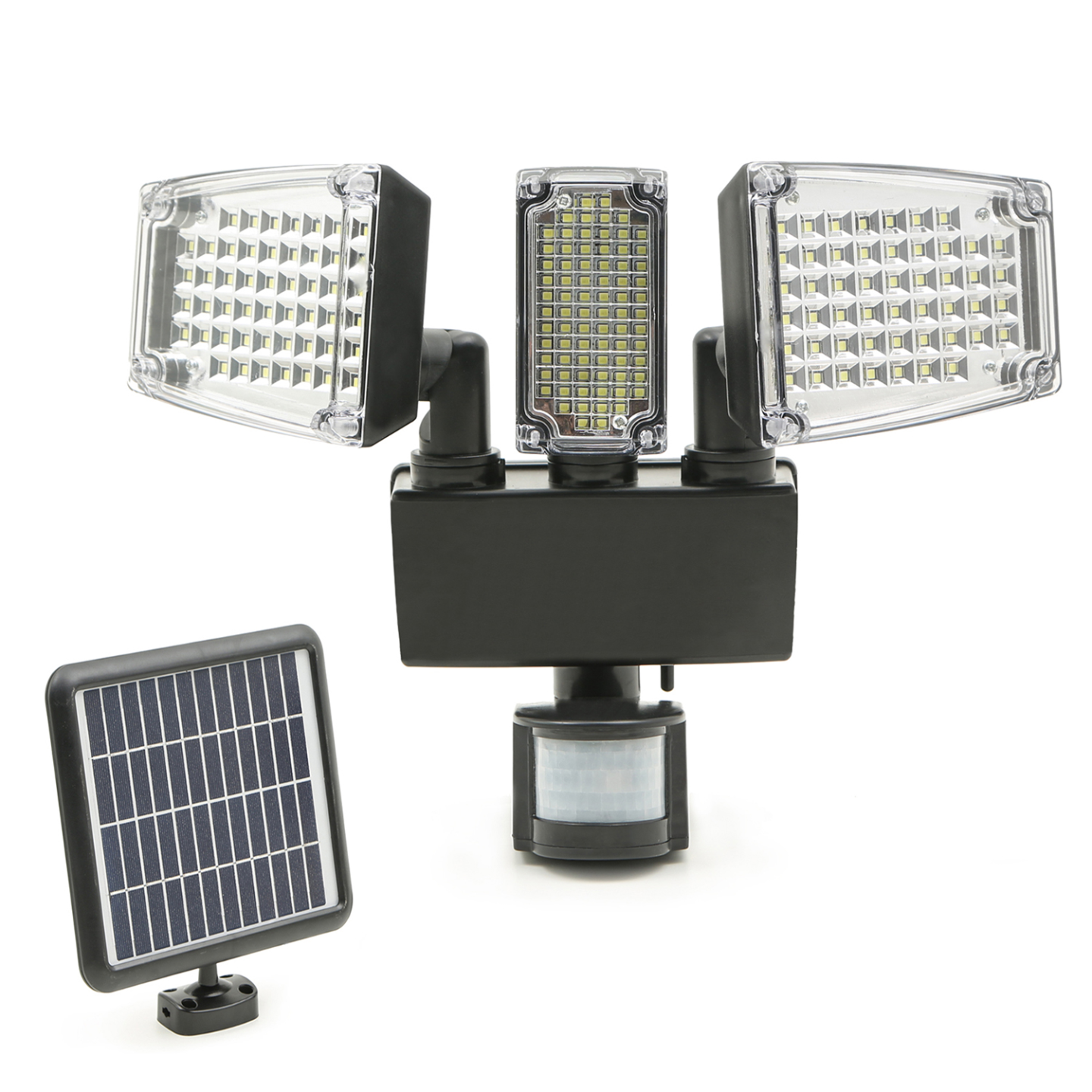Projecteur solaire 3 têtes 178 LED détecteur de mouvement - 2