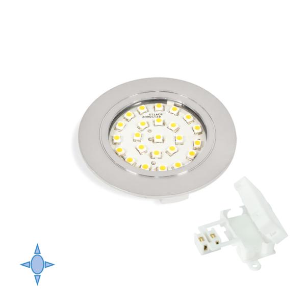 Emuca Applique LED pour meuble, diamètre 65 mm, à encastrer, aucun ...